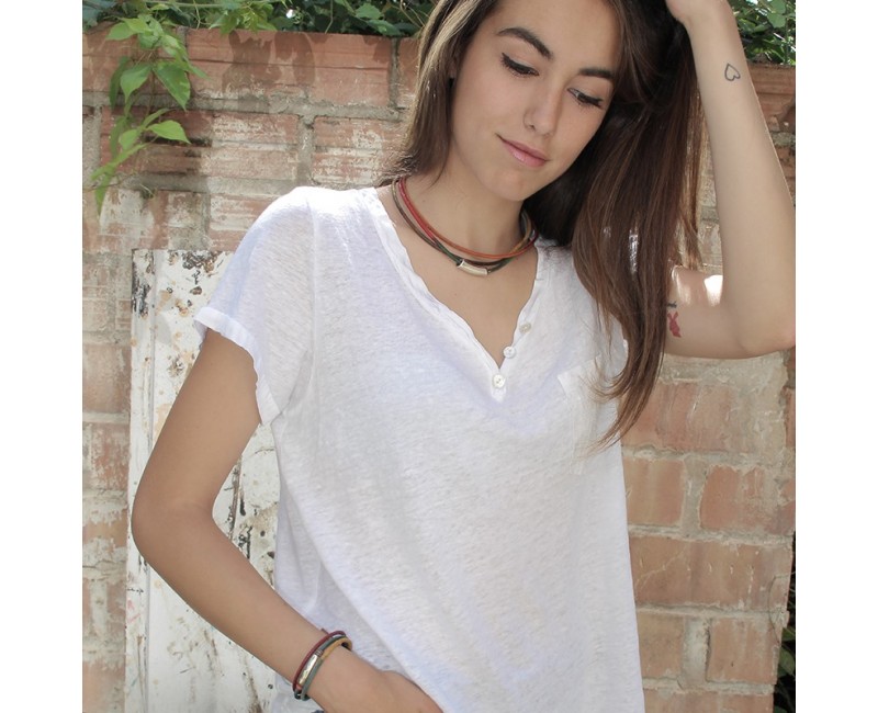 COLLIER BIMBA EN CUIR MULTICOLORE