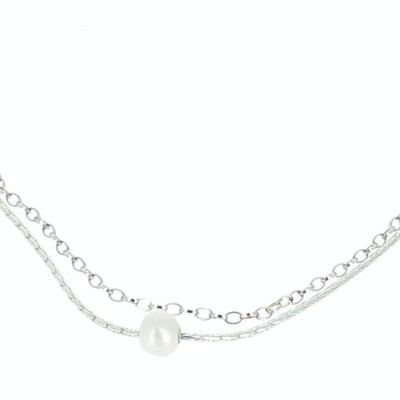 COLLIER LIFE PERLES ET ARGENT 2